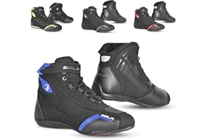 MAXIMO-MOTO Motorbike Boots, Motorcycle Boots Racing and Touring Short Ankle Shoes, Motorcycle Shoes, Motorbike Shoes