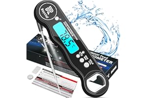 RAYCIAL Termometro Cucina Digitale, IPX6 lettura istantanea Cibo termometro Impermeabile con LCD Calibrazione e Retroilluminazione, termometro digitale per alimenti con apribottiglie