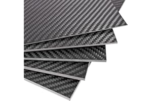 FANCYWING 300X400X2.5MM 100% 3K Carbon Fiber Laminate Plate Twill Weave Panel Sheet 2.5MM Thickness(Matte Finish)
