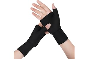 AOOWU Handleds- och tumstöd, 2 st kompression handled tumstöd handledsskena, elastiskt andningsbart handledsstöd för artrit, ledsmärta, tendinit, stukning, sport (M)