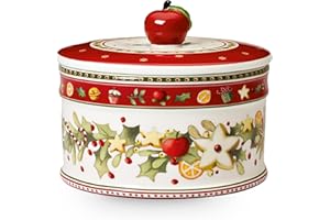 Villeroy & Boch Winter Bakery Delight Caja para Galletas Mediana de 11 x 13 cm, Porcelana, Multicolor, 13 x 17 x 6 cm