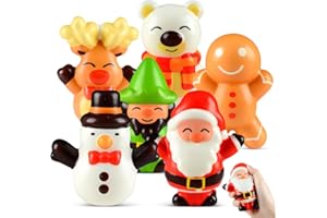 VICTERR Natale Squishy Toys Kawaii 6PCS Squishy Giocattoli, Giocattolo Slow Rising Squishies, Simpatico Morbido Profumati Stress Relief Squishy Toys Natale Regalo Bambini per Ragazze Ragazzi Adulti