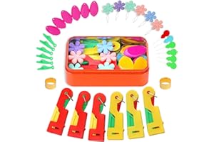 MASPHY Infila Ago per Macchina da Cucire, 33 Pezzi Infila Ago in Plastica Colorati, Infila Ago per Cucire a Mano/Automatico Infila Ago con Scatola di immagazzinamento