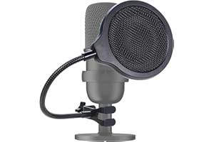 HyperX SoloCast Filtro Antipop di Microfono da Studio con Clip di Supporto - Rotondo, compatibile con HyperX SoloCast microfono, Migliorare la qualità della voce (Nero) By YOUSHARES