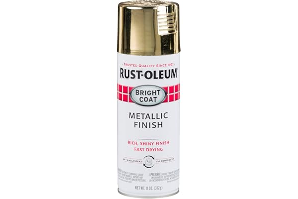 Rust-Oleum 7710830 Stops Rust Bright Coat Metallic Finish Spray Paint (Gold, 312 grams)