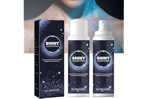 Glitter Spray, MKNZOME 2 pz Glitter Capelli Spray Glitter Corpo Impermeabile Spray Brillantini Vestiti Make Up per Capelli, Viso,Halloween, Natale, Club, Feste