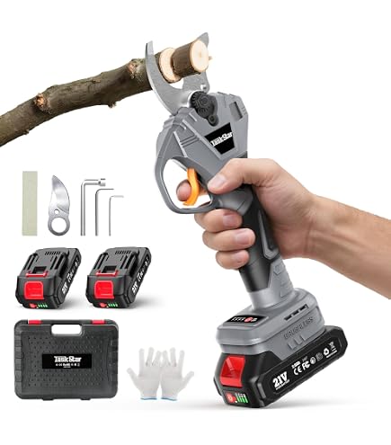 Forbici Potatura A Batteria Con Asta Telescopica 2,3 M – Cesoie Elettriche Da Giardino Con 2 Batterie 2000mAh, Lama SK5, Taglio 25-40mm Per Rami Alti E Bassi