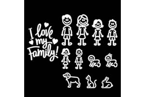 CrisPhy Adesivo Famiglia Felice - Porta, Auto, Libri ecc.