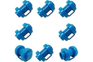 Keweni Set 8 Stück Trampolin Kappen Pfostenkappen für die Netzstangen des Trampolins Ø 25 MM, Besonders Robust Wetterbeständig Abschlusskappen Kappen Sicherheitsnetz Ersatzteil (Blue)