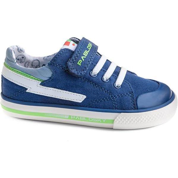 Chaussures Enfant Pablosky Sax 062301 - Basket Cuir Naturel - Semelle SUPERFLEX Antidérapante - Confort Physiologique - Fabriqué En Espagne - 7