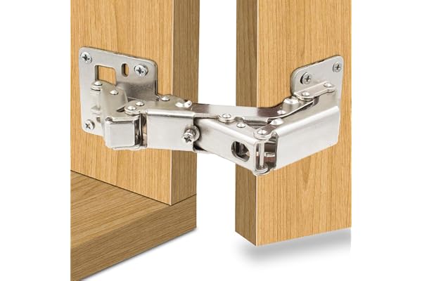 170 degrés charnière dissimulée hydraulique réglable charnière de montage Soft close en acier inoxydable amortisseur armoire, 2 paires (couverture complète)