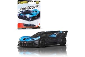 Hot Wheels Premium Car Culture Eurospeed Bugatti Bolide Coche de juguete metálico coleccionable a escala 1:64 con neumáticos Real Riders, JBK79