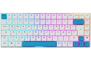 ‎SHARKOON Sharkoon Skiller SGK50 S3 PBT Weiß, RGB Gaming Keyboard, 75% Layout