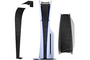 ZJRUI PS5 Slim Console Middle Skin, 2023 PS5 Slim Disco/Digital Edition Universal, Parte central de la consola Tira de protección Pegatina de película Accesorios duraderos resistentes a los arañazos (Negro)