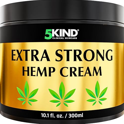 5Kind Crema de cáñamo extra fuerte 300 ml - Rica en extractos naturales | Crema de aceite de cañamo y árnica - Crema masaje,