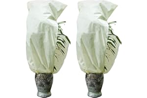 Muzhira 2pcs Vellón de Jardín de Plantas, 50g/m² 120cm x 180cm Vellón de Invierno con Cremallera para Cubrir Plantas, Cubierta De Protección contra Plagas, Protección contra Heladas