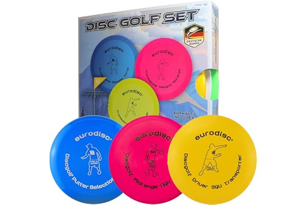 eurodisc Disques de Golf Set Haute Qualite Mixte, Multi, Taille Unique
