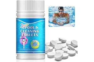 FRDUGA Chlorine Tablets for Swimming Pool,Hot Tub&Swimming Pool Chemicals,Chlorine Tablets for Hot Tub, Swimming Pool chlorine tablets,Spa Cleaning,100PCS