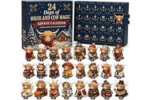 Highland Cow adventskalender 2026, 24 dagar jul adventskalender