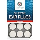 Silikon Öronproppar (6 par) av Medi Grade - Anpassade Ljuddämpande Öronproppar som Reducerar Snarkning vid 27dB - Brusreducer