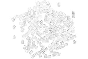 AHQIZFX 200 Stk Ohrring Verschluss,Ohrstecker Verschluss,Ohrringe Verschlüsse Hinten,Silikon Ohrring Stopper Ohrringverschlüsse,für Ohrstecker Ohrringe Hakenohrringe Klar Hypoallergen Weicher Ohrring Stopper