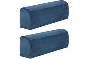 sourcing map 2 Pcs Sofa Armrest Covers Stretch Couch Armrest Cover for Chairs Sofas Couch Arm, Scratch-Resistant Sofa Arm Cover, Navy Blue