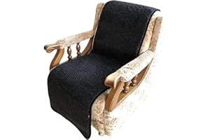 ‎ALPENWOLLE Sesselschoner Anti-Rutsch 100% Wolle, 50 x 200 cm (Anthrazit)