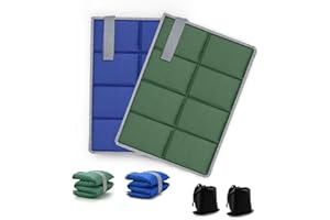 KJSXUUE Poduszka do siedzenia, do użytku na zewnątrz, odporna na warunki atmosferyczne, składana, wiatroszczelna deszcz i izolacja cieplna, do wędrówek, aktywności na świeżym powietrzu, (niebieska)