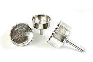 Tredoni Aluminium Funnel -Replacement- Size 12 Cup Aluminium Espresso Coffee Maker Moka Pot- 8.3cm (12 Cup)