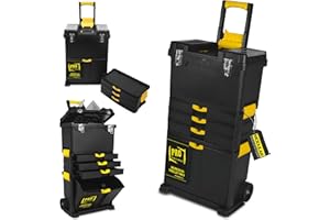 PRO TACKLE GEAR Werkzeugtrolley MK1 Modul Werkzeugkoffer Werkzeugkiste Werkzeugkasten Trolley mit Rollen (82 x 46 x 26cm)