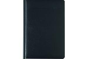 ‎ALPHA EDITION Wochenplaner Balacron schwarz 2024 - Büro-Kalender A5 - Cheftimer - black - 1 Woche 2 Seiten - 128 Seiten - Balacron-Einband - Alpha Edition