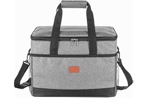 DEER PLATZ 35L Sac Isotherme Repas, Grand Lunch Bag, Isotherme Sac de Pique-Nique, Sac Isotherme Pliable, avec Bandoulière Réglable, Pliable, Portable, Étanche, pour Pique Nique, Barbecue, Camping, Voyage