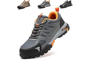 Calish Chaussure de Securité Homme Femme Legere Baskets de Securite Chaussure de Travail Chaussure de Chantier Embout de Protection en Acier Respirantes Antidérapant