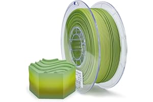 ZIRO Filament do drukarki 3D, matowy filament PLA 1,75 mm, wielokolorowy tęczowy filament PLA, 1 kg / 2,2 funta, Matcha