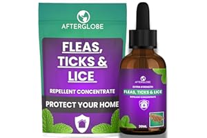 Afterglobe Extra Strong Flea, Tick and Lice Home Repellent Concentrate | Makes Over 10 litres of Flea Treatment for House Spray | Potent Mix of Essential Oils Easy to Use Household Flea Spray