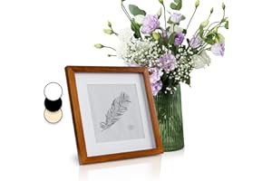 CLASSIC BY CASA CHIC Casa Chic Marco de Fotos, Marcos de Fotos Multiples de 28x28 cm, para Mesa y Pared, Casa u Oficina, Marco Fotos Posición Vertical/Horizontal, Hechos de Cristal y Madera para Póster