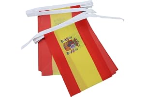 AZ FLAG Flaggirlang Spanien 4 m 20 flaggor Lätt Polyester 15x10 cm