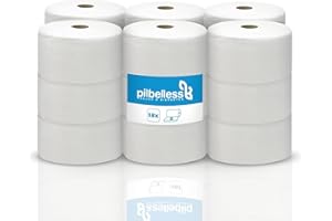 MUNTRADE Lot de 18 Rouleaux de Papier Toilette Jumbo | Papier Toilette pour Distributeur 2-Plis, 100m/Rouleau