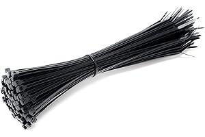 ARMAKIT 100 Pack of Cable Ties Black | CE Premium UL Nylon Strong Zip Ties, Extra Thick Cable Ties, Bicycle Tie Wrap, DIY Home Garage Office and Workshop | Heavy Duty Self Locking (200 x 2.5mm)