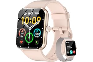 BAOLUBAO Reloj Inteligente Mujer, 1.85" Smartwatch con Llamadas y Whatsapp Mensajes Bluetooth, Smartwatch Mujer con Pulsómetro, Monitor de Sueño, 100+ Modos Deporte, Pulsera Actividad para Android iOS