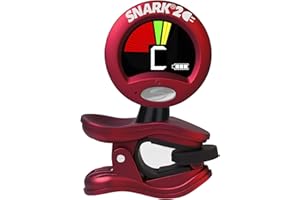 Snark SN2RE Rechargeable Clip-On All-Instrument Tuner - Red | USB Charging, Extra Bright Display | Rotating Screen | Cleaning cloth and case included