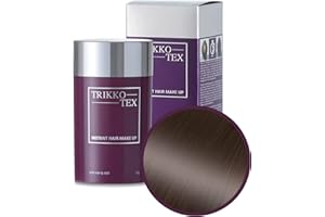 T-Tex Srl Trikko Tex - Fibre 100% naturali in cellulosa per capelli diradati e sfibrati - correttore per la perdita dei capelli - Unisex (uomo e donna) - volume capelli istantaneo (Dark Brown)