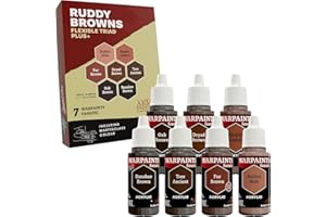 The Army Painter, Warpaints Flexible Triad Plus+ : Ruddy Browns, 7 x 18 ml de peinture acrylique - Peinture de loisir de qualité miniature pour Donjons et Dragons (DnD) et Warhammer Miniatures