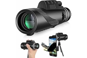 LLAVID 80X100 Super Zoom monoculaire Longue-Vue Prisme Grand Angle télescope portatif avec trépied de téléphone portée Camping 2023 Cadeau