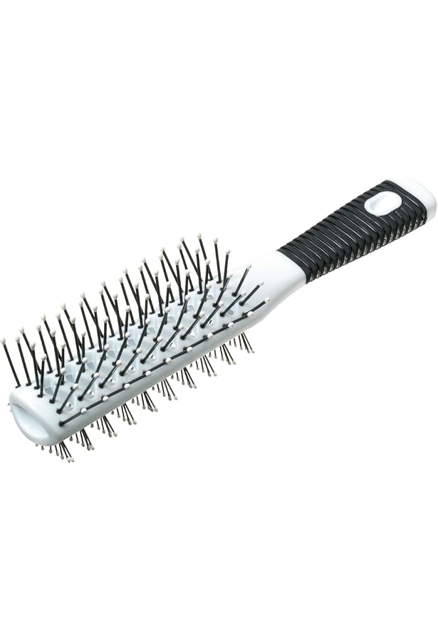 Doppelseitige Bürstenbürste Gold – Nylon & Borsten, Antistatisch, Für Volumen & Styling, 23,5 X 8,5 Cm