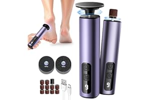 XSWCCJJ 5-IN-1 Hornhautentferner Elektrisch,Entfernt 99.92% Hornhaut in 3 Min Elektrischer Hornhautentferner Füße Sensortechnik,für Tote Harte Rissige Haut (Violett)