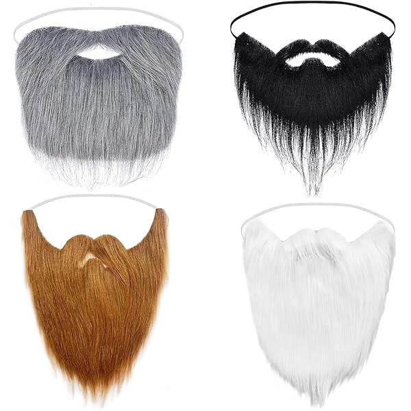 Barba Finta Grigia Per Costumi - Comoda E Realistica Per Halloween E Cosplay - Foto 8