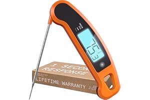 Lavatools Javelin® PRO Duo - Termómetro digital de carne de lectura instantánea profesional ultrarrápido de 1 segundo para parrilla y cocinar, pantalla retroiluminada giratoria automática, resistente