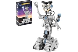 Millionspring Johnny 5 robot giocattolo da costruzione per ragazzi e ragazze, robot Mecha, Educare STEM dai 6 anni, Halloween (386 pezzi