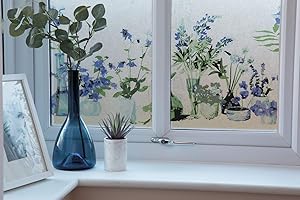 d-c-fix Pellicola vetri finestre privacy adesivo statico premium Neele oscurante opaca anti-uv decorative impermeabile per cucina, casa, ufficio, bagno, doccia carta 45 x 150 cm